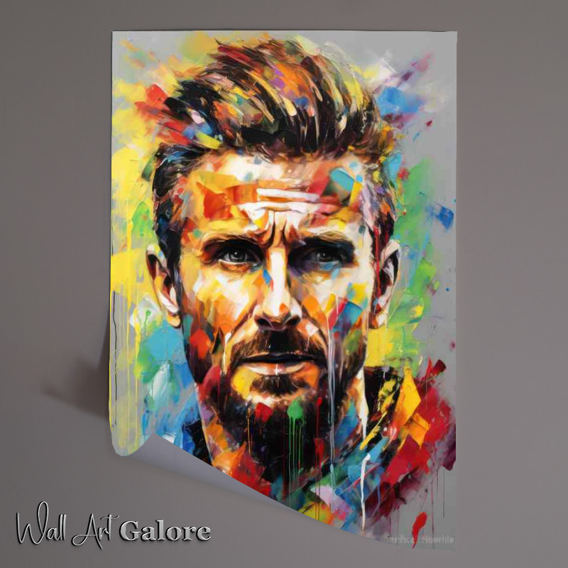 Buy Unframed Poster : (David Beckham Footballer in the style of splash art)