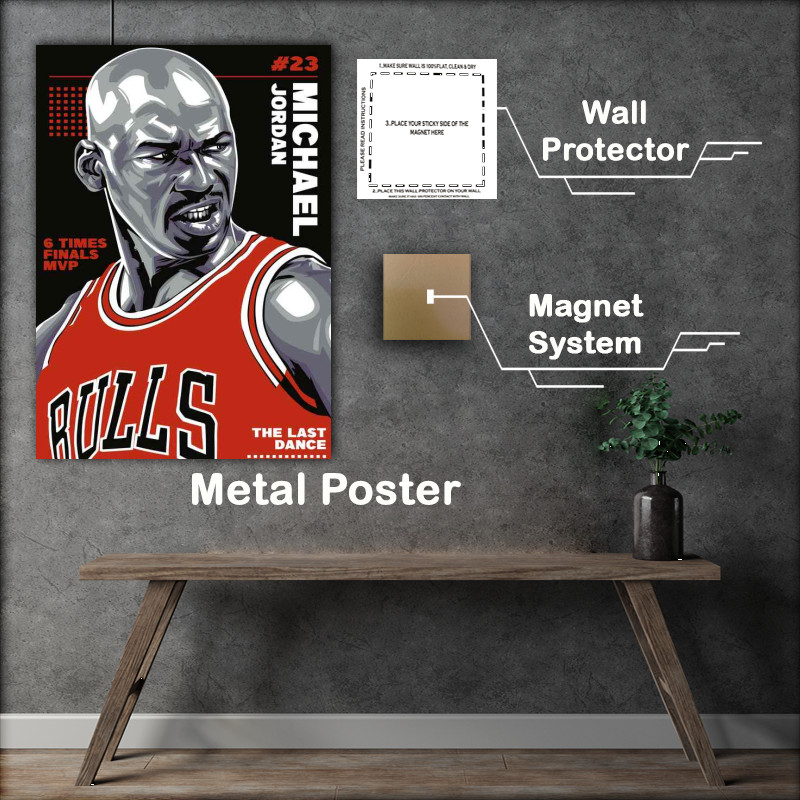 Buy Metal Poster : (Michael JordanThe Last Dance basketball sport)