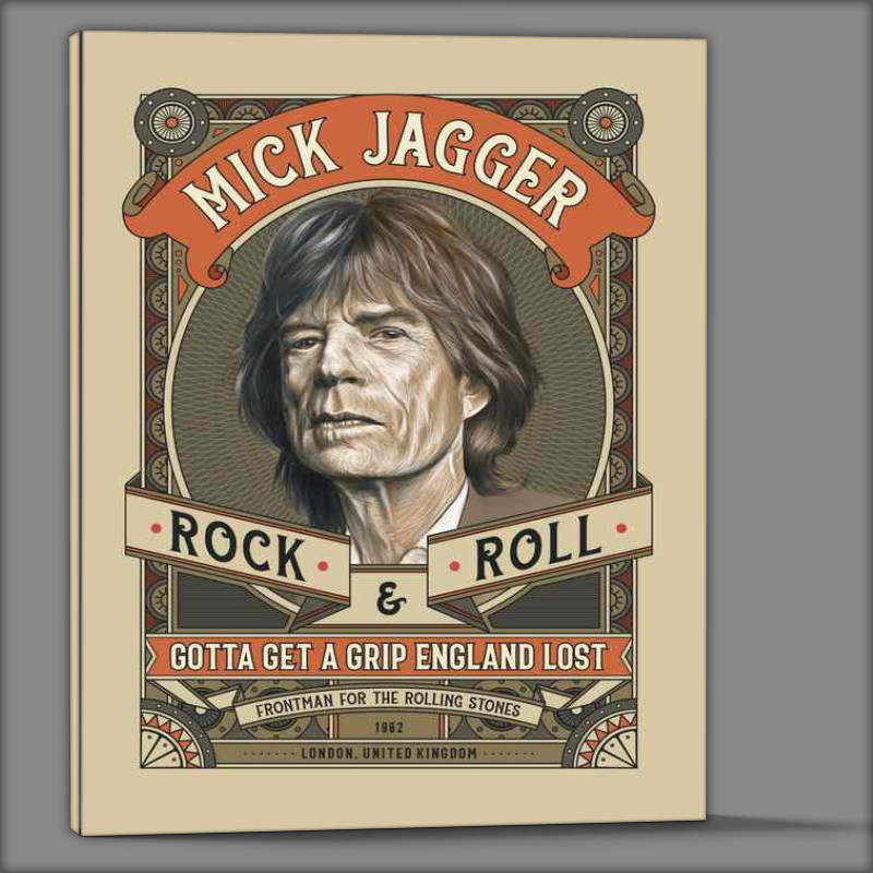Buy Canvas : (Mick Jagger Just Rock And Roll)
