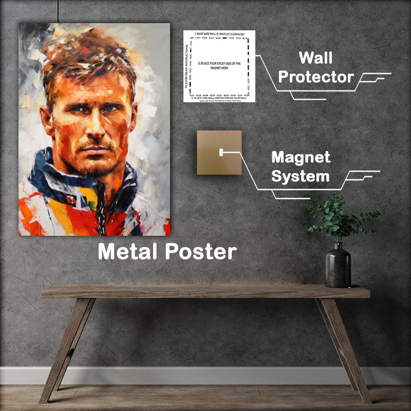 Buy Metal Poster : (David Coulthard Formula one racing driver)