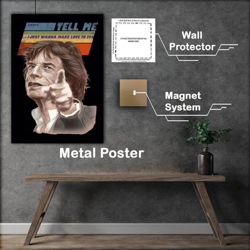 Buy Metal Poster : (Mick Jagger wanna make love two you)