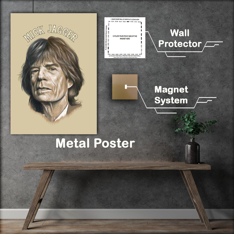 Buy Metal Poster : (Mick jagger art)