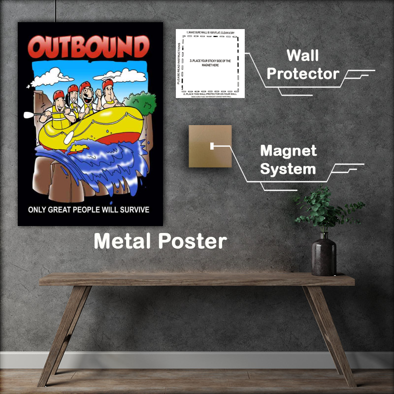Buy Metal Poster : (Outbound Adventrue Rafting)