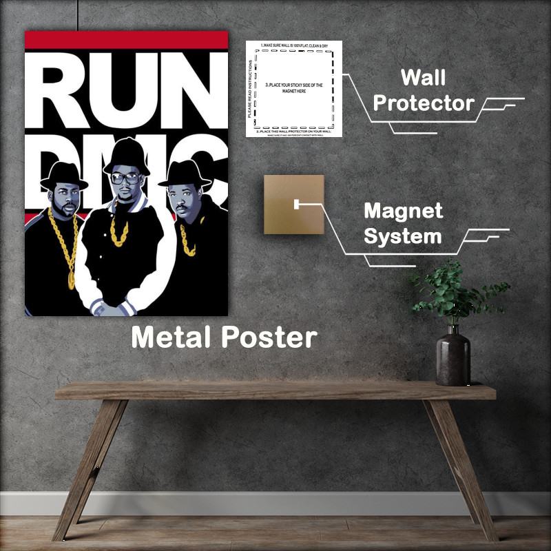 Buy Metal Poster : (Run DMC rapper music)