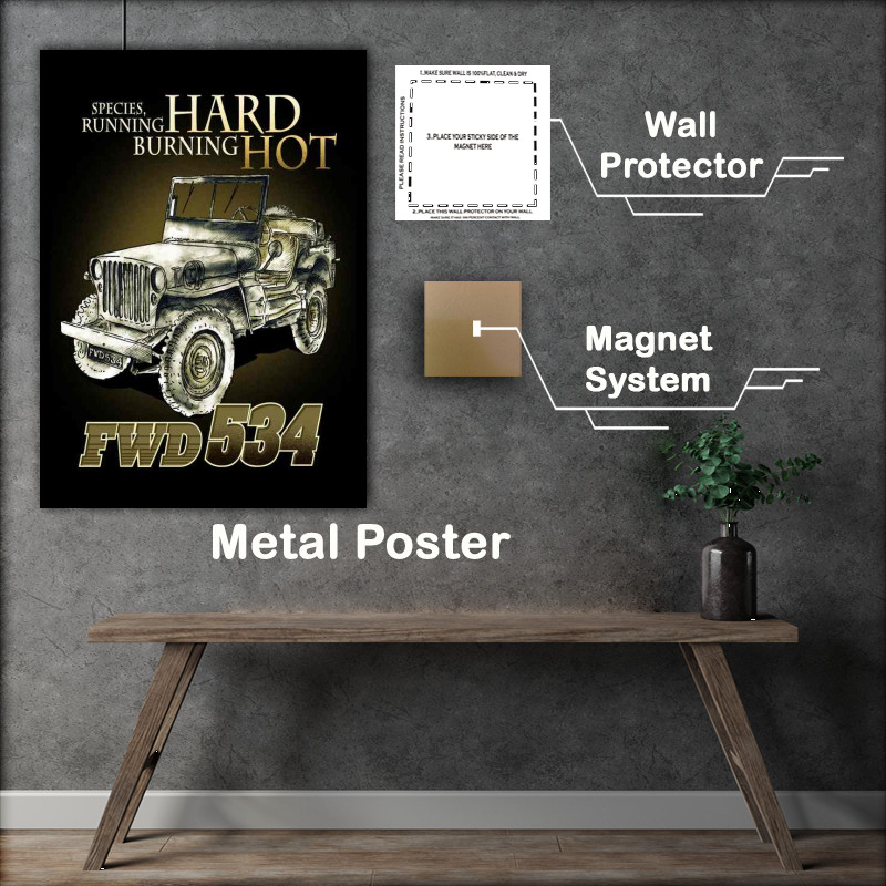 Buy Metal Poster : (Running Hard Burning Hot)