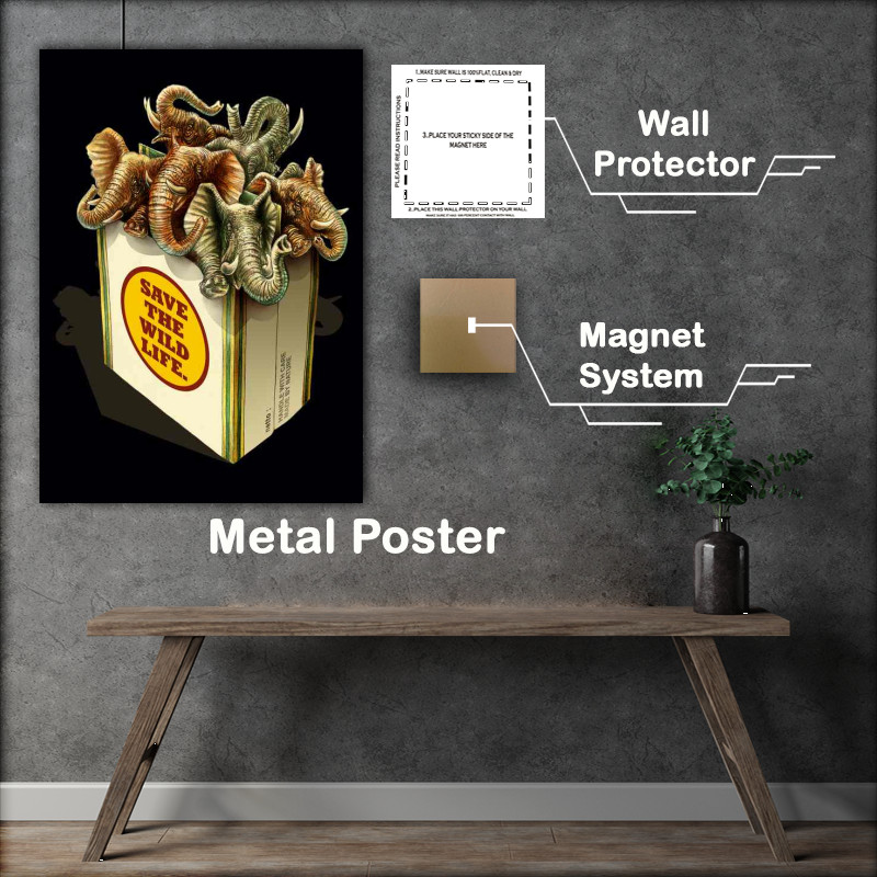 Buy Metal Poster : (Save The Wildlife)