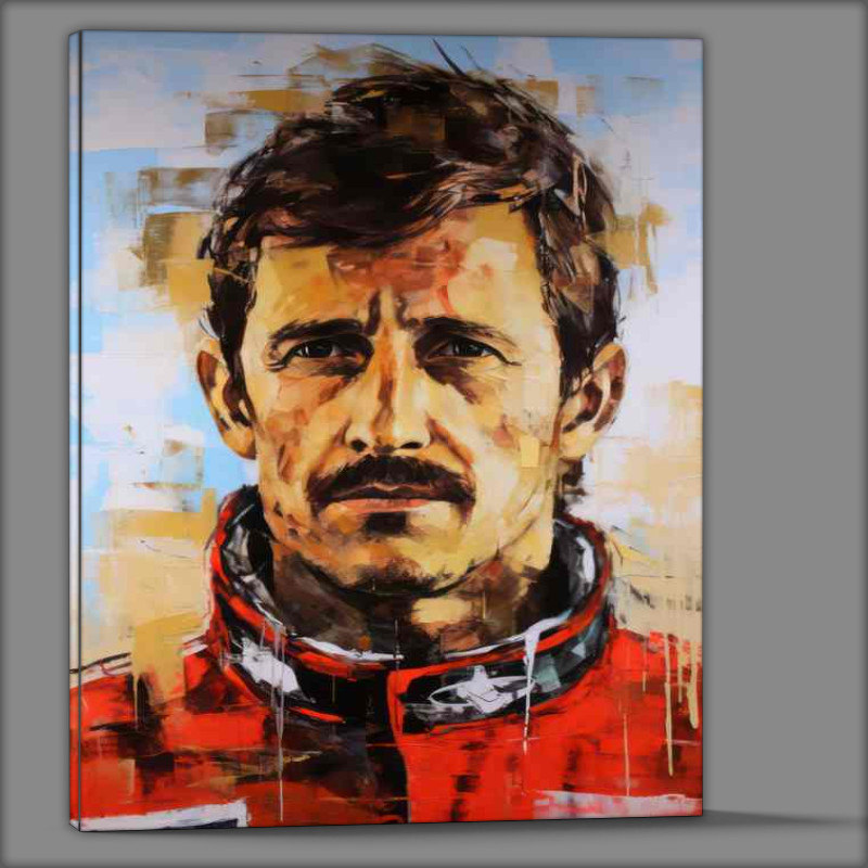Buy Canvas : (Graham Hill Formula one racing_driver portrait)