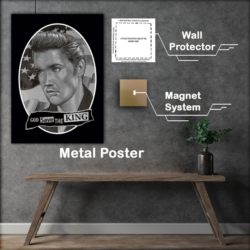 Buy Metal Poster : (The King Of Rock And Roll Elvis)