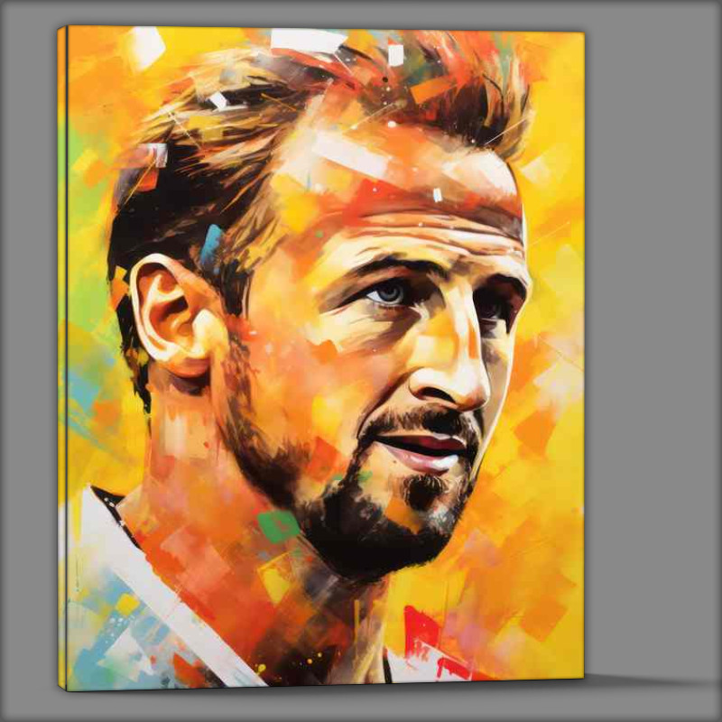 Buy Canvas : (Harry Kane Footballer in the style of painted art)