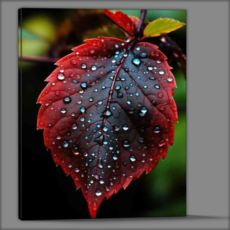 Buy Canvas : (Water Rain Drops on the leaf)