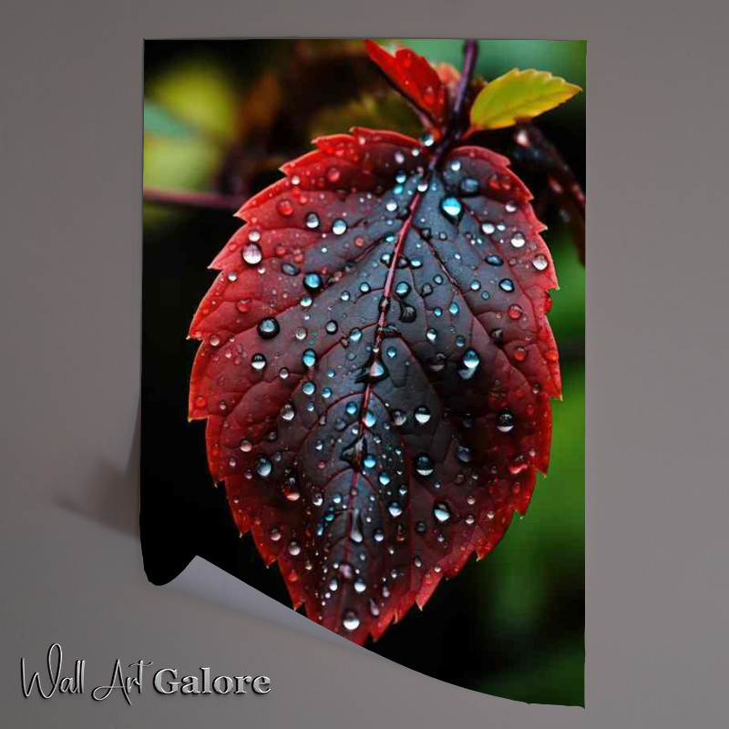 Buy Unframed Poster : (Water Rain Drops on the leaf)
