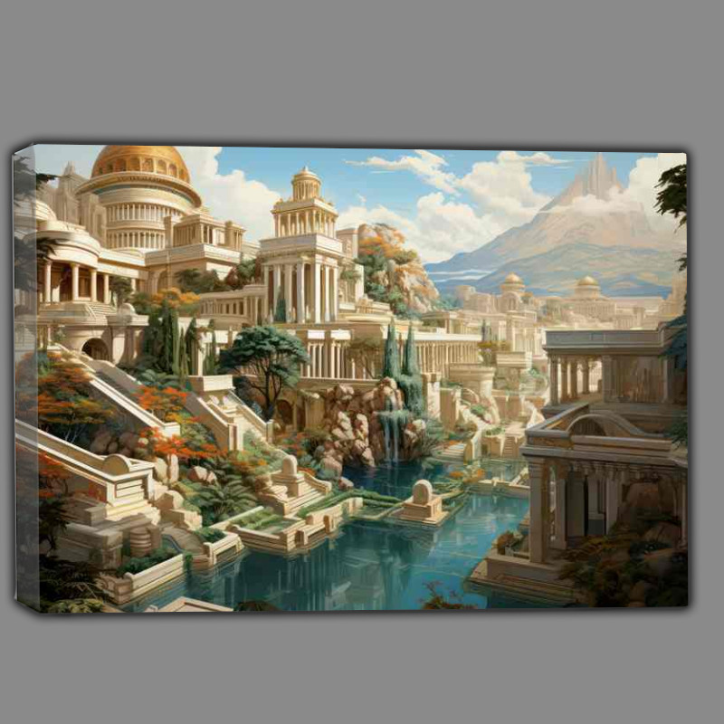Buy Canvas : (A Temple Garden In The Height Of Summer)