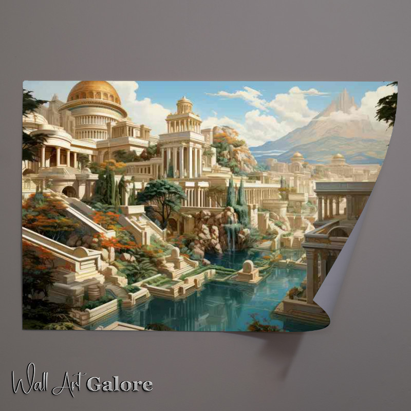 Buy Unframed Poster : (A Temple Garden In The Height Of Summer)