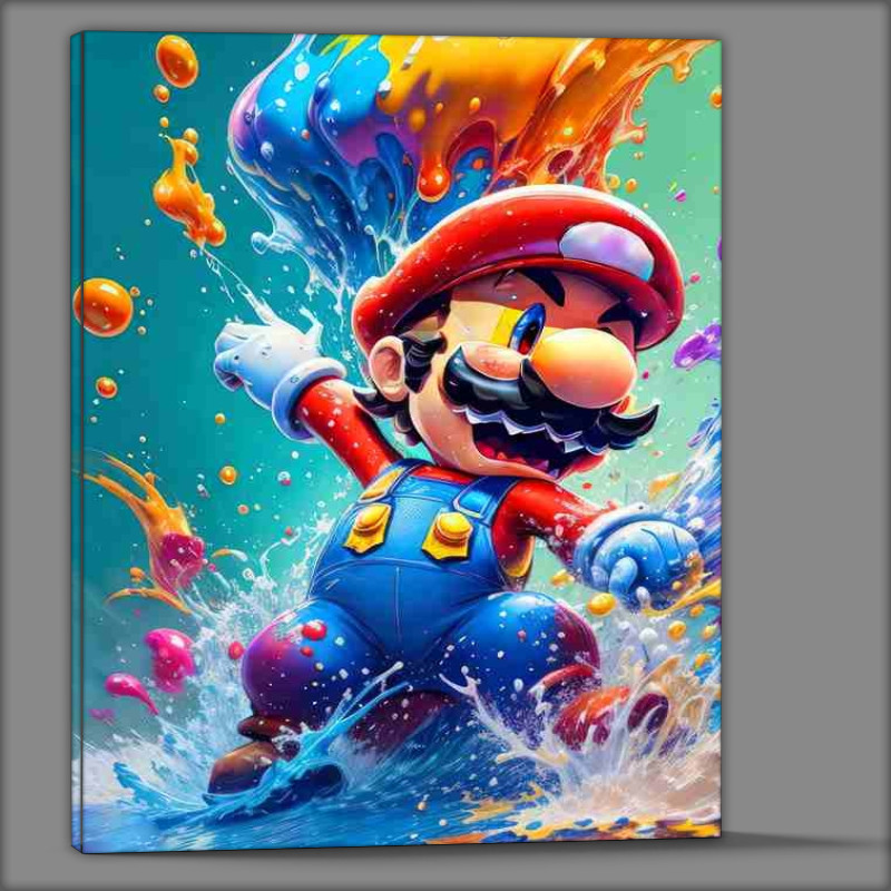 Buy Canvas : (Mario splash art amazing colours)