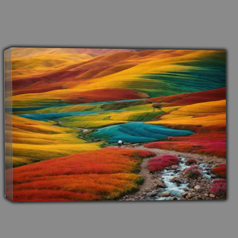 Buy Canvas : (Array Of Colours On The Mountain)