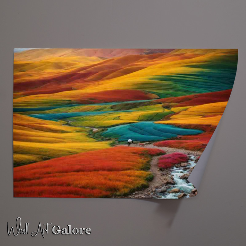 Buy Unframed Poster : (Array Of Colours On The Mountain)