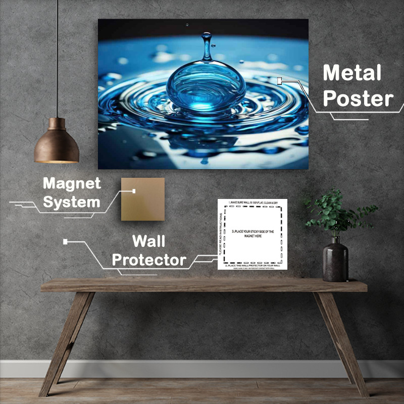 Buy Metal Poster : (Droplet Hitting The Water)