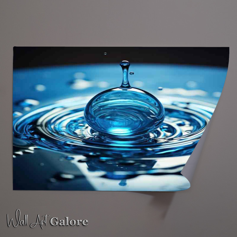 Buy Unframed Poster : (Droplet Hitting The Water)