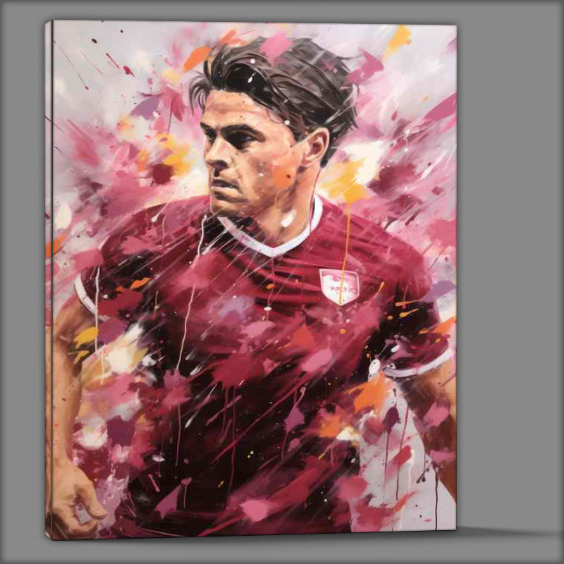 Buy Canvas : (Jack Grealish Footballer in the style of painted art)