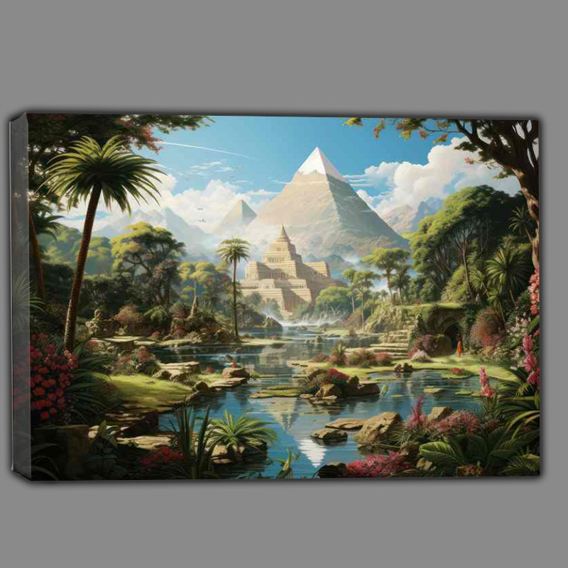 Buy Canvas : (Illustration of a ancient greece and a pyramid)