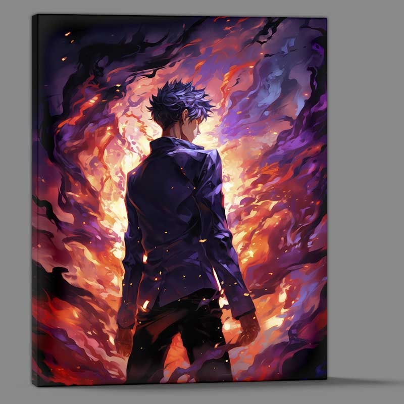 Buy Canvas : (Mr fenagi walking into the fire of doom)