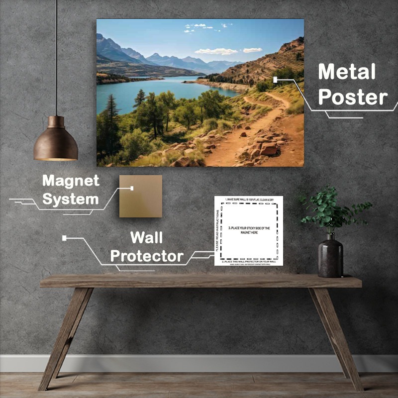 Buy Metal Poster : (Lakes And The Mountains During the day in utah)