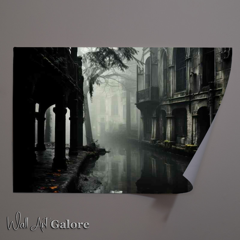 Buy Unframed Poster : (Old School Picture Of The Waterways In Venice)