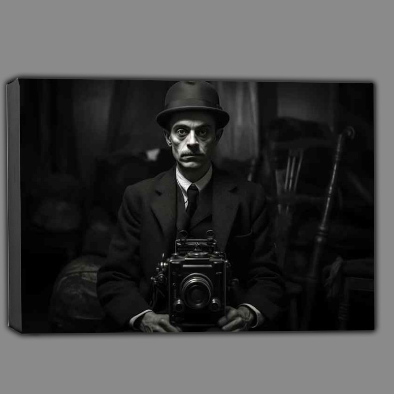 Buy Canvas : (Old Style Man With His Modern Day Camera)