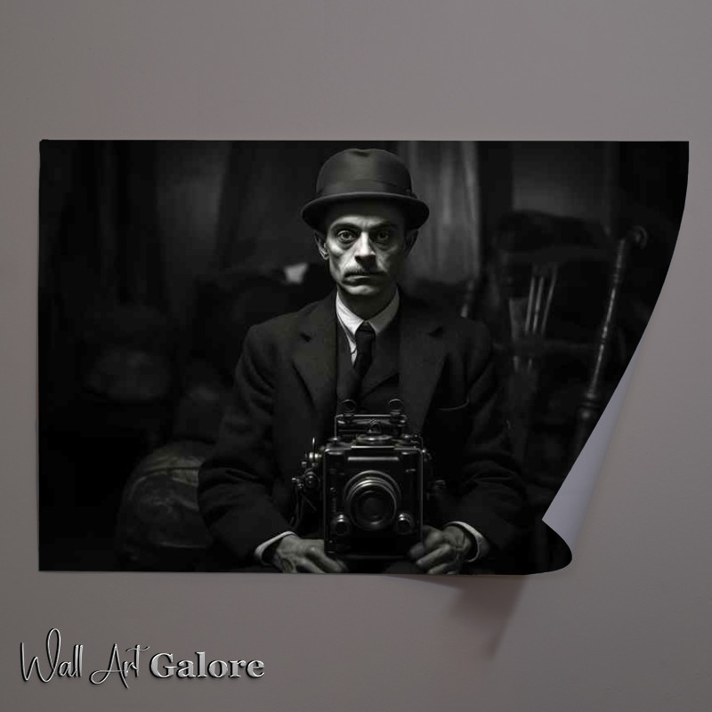 Buy Unframed Poster : (Old Style Man With His Modern Day Camera)