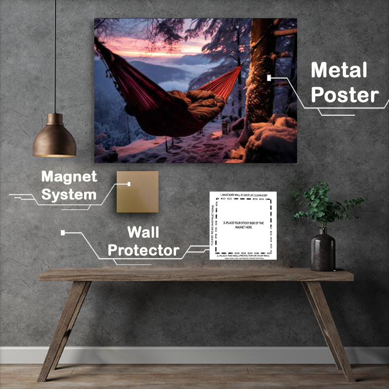Buy Metal Poster : (Sleeping Outdoors With A Mountain View)