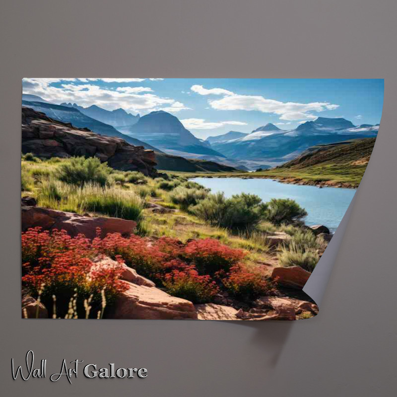 Buy Unframed Poster : (The Lakes and the mountains with bright blue skys)