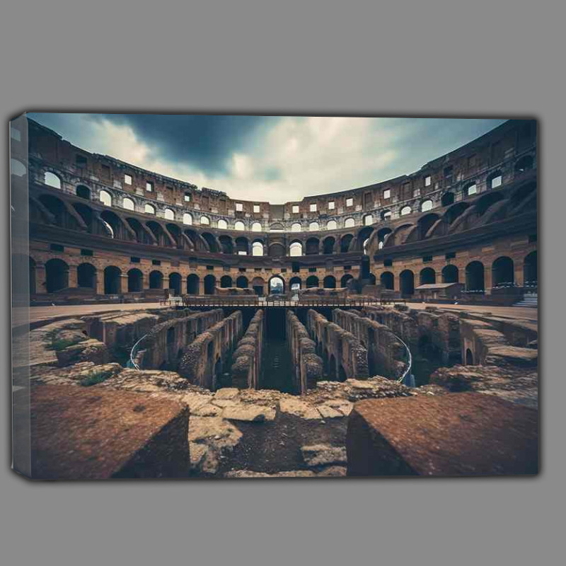 Buy Canvas : (The Roman coliseum in italy an amazing view from the inside)