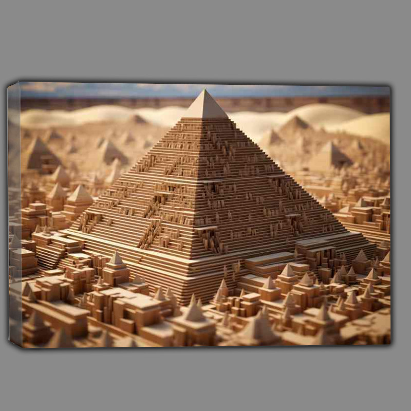 Buy Canvas : (The great pyramid is viewed from above)