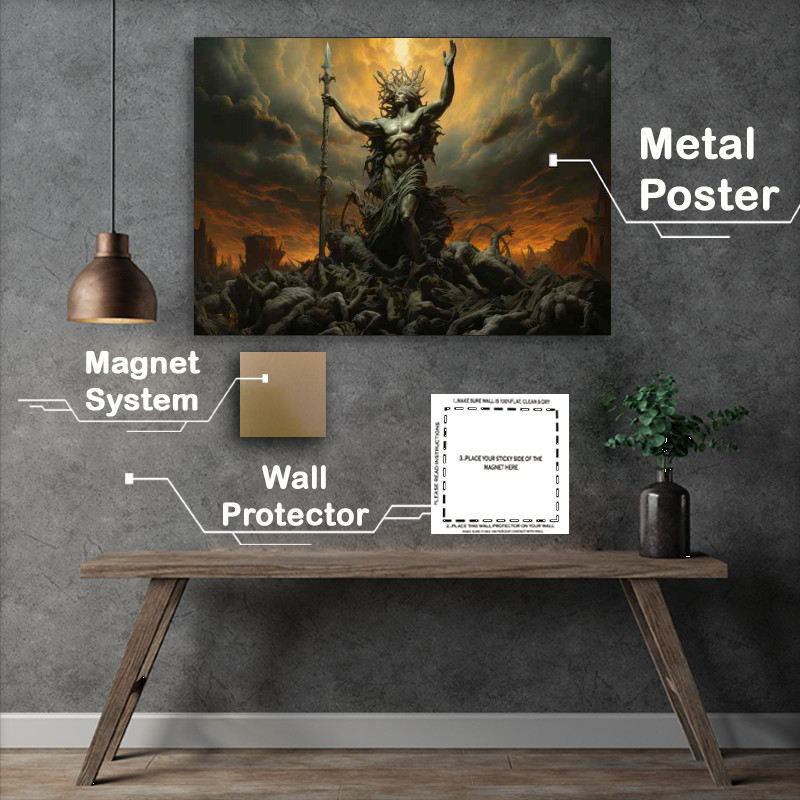 Buy Metal Poster : (The statue of liberty in neptune)