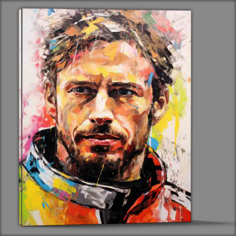 Buy Canvas : (Jenson Button Formula one racing driver portrait)