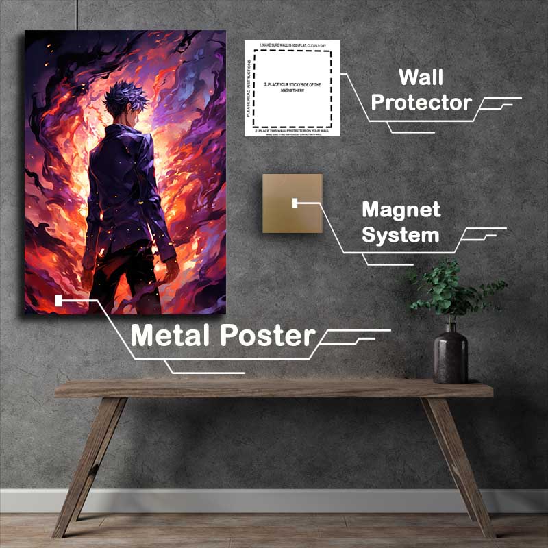 Buy Metal Poster : (Mr fenagi walking into the fire of doom)