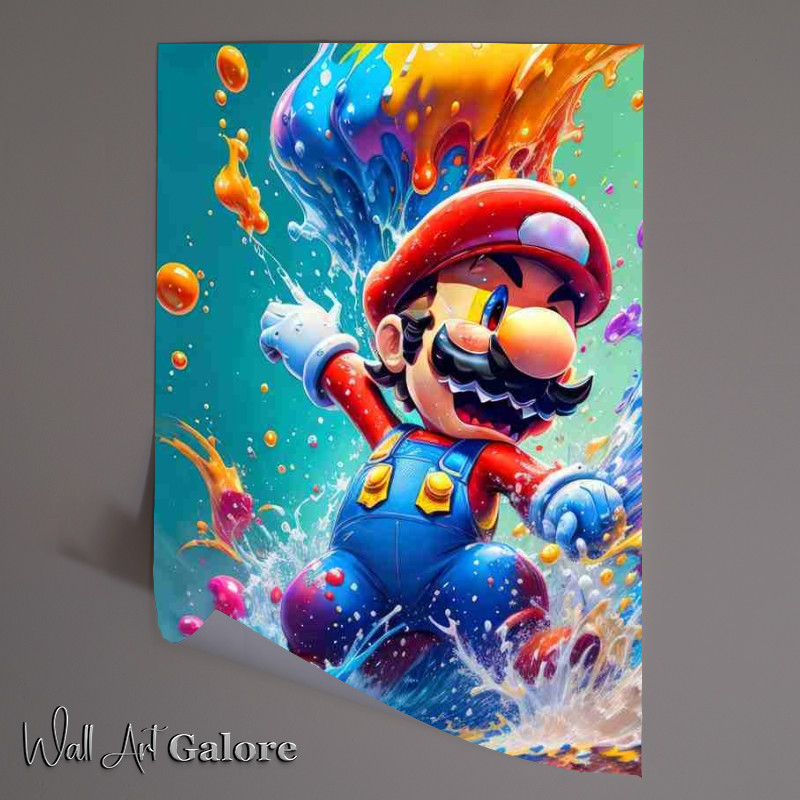Buy Unframed Poster : (Mario splash art amazing colours)