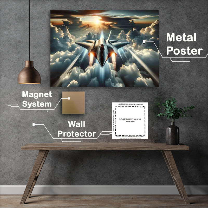 Buy Metal Poster : (Supersonic Stealth Jet)