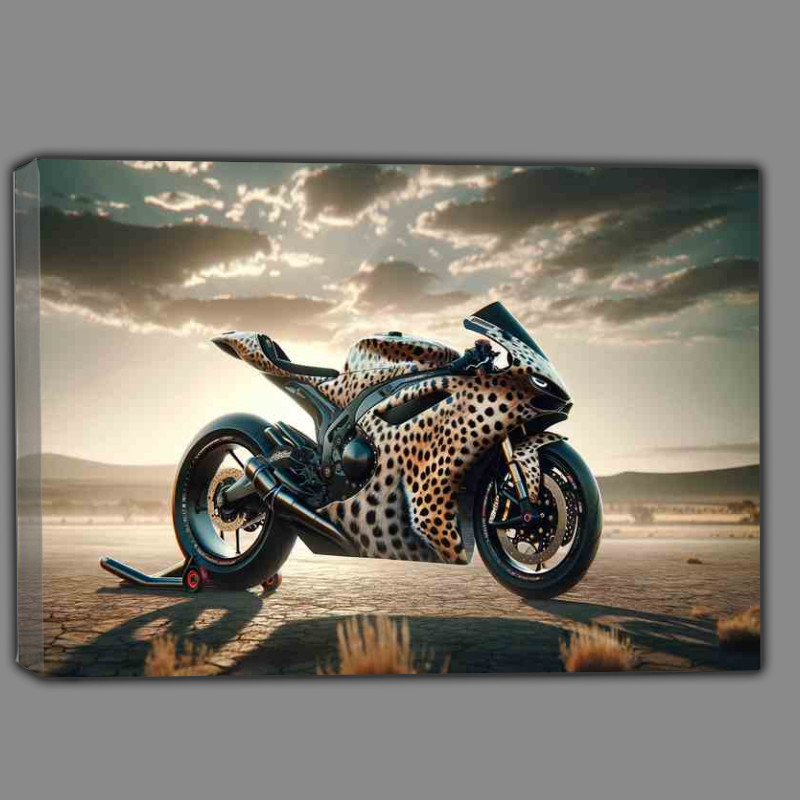 Buy Canvas : (Cheetah Themed Superbike High Speed Design)