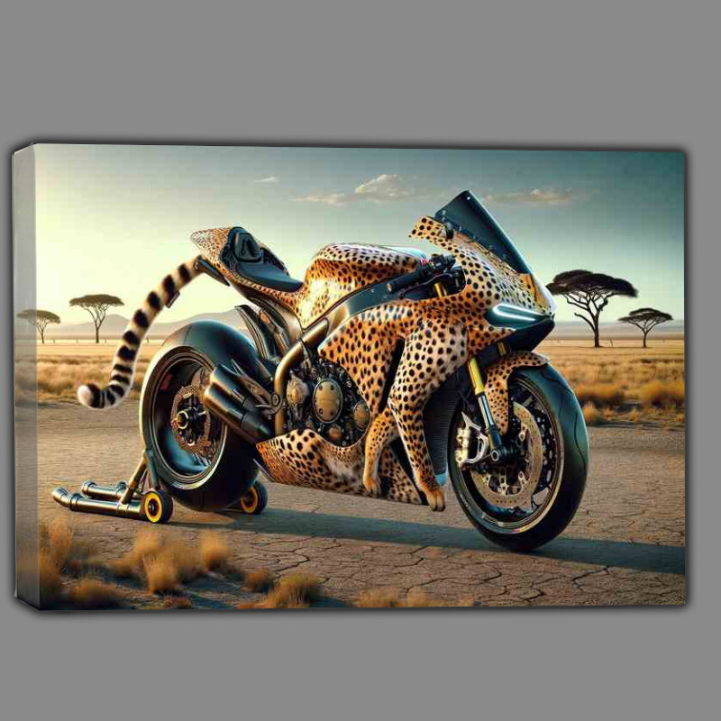 Buy Canvas : (Cheetah Themed Superbike On The Road)