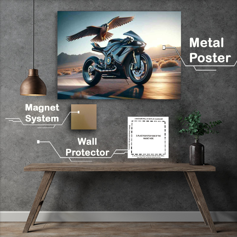 Buy Metal Poster : (Falcon Inspired Superbike Dynamic Design)