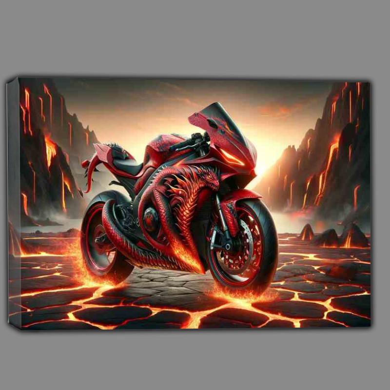 Buy Canvas : (Fury Fiery Red Superbike Design)