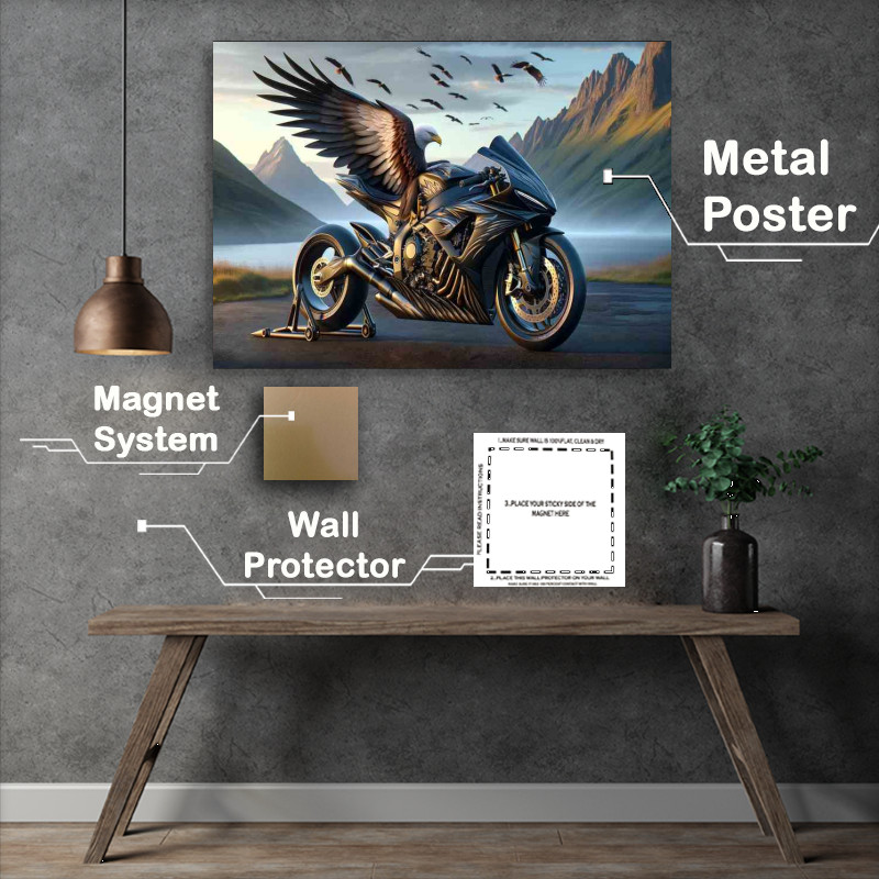 Buy Metal Poster : (Majestic Eagle Inspired Superbike Aerodynamic Style)