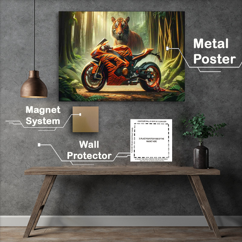 Buy Metal Poster : (Tiger Essence Bold Orange Superbike)