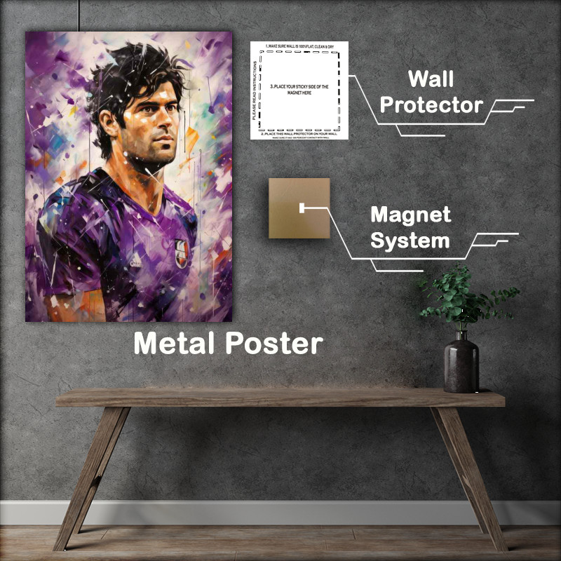 Buy Metal Poster : (Kak Footballer in the style of a painted art)