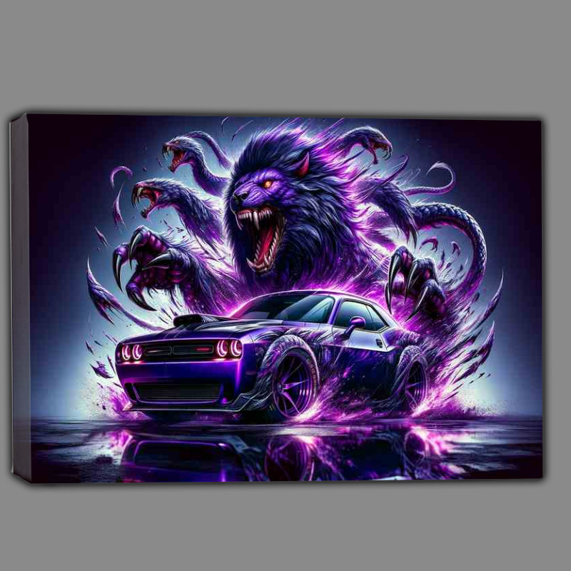 Buy Canvas : (Ferocious Beast Fusion Purple Muscle Car)