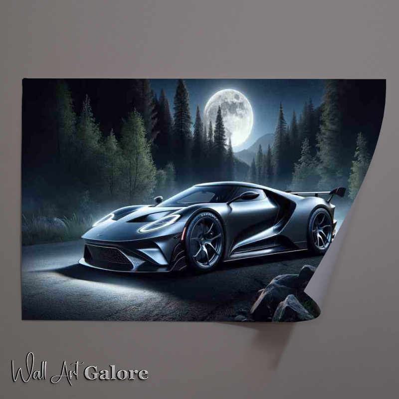 Buy Unframed Poster : (Lone Wolf Essence Sleek Grey Sports Car)