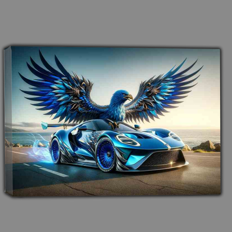 Buy Canvas : (Majestic Eagle Fusion Blue Sports Car)