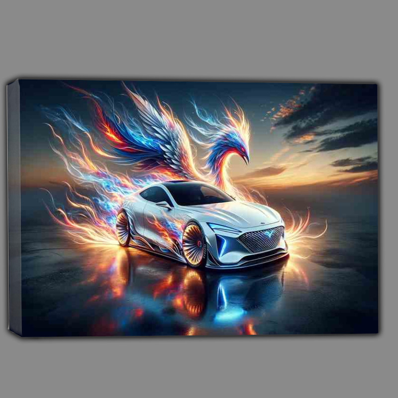 Buy Canvas : (Mystic Phoenix Flare White Performance Car)