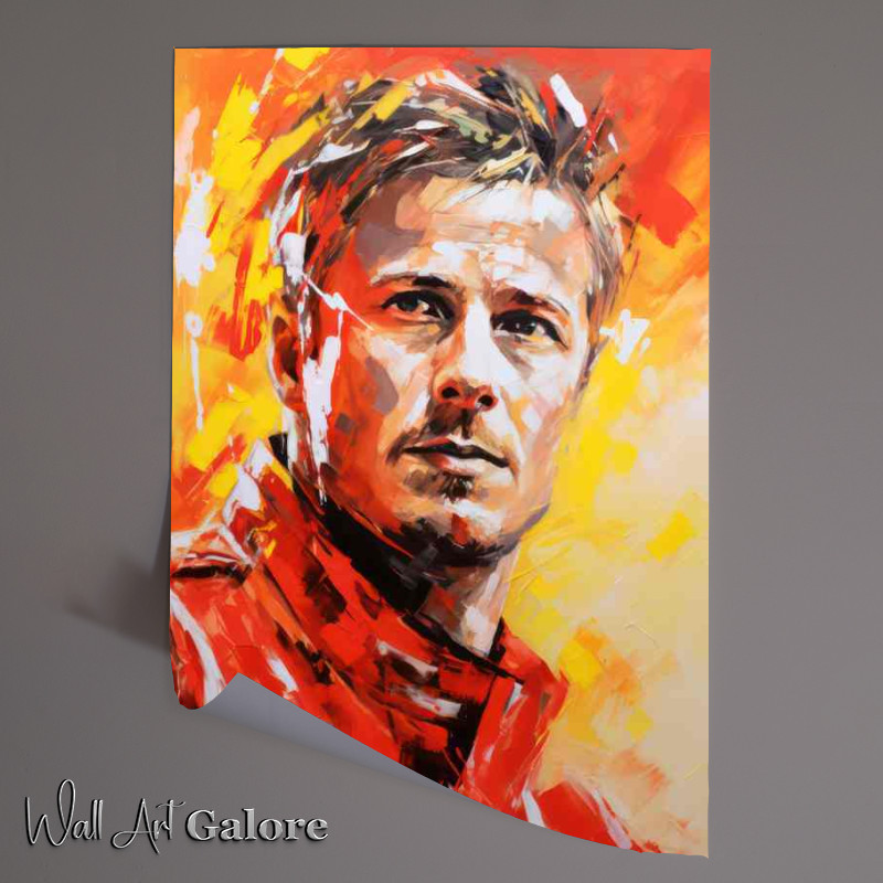 Buy Unframed Poster : (Kimi Rikknen Formula one racing driver portrait)